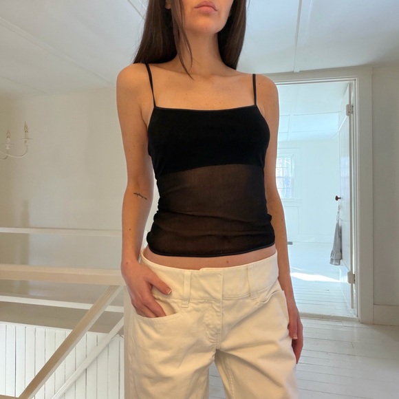 Cosabella Tops - Cosabella Vintage 90s Sheer Mesh Camisole Tank Black Size S